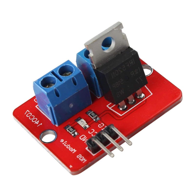 hiBCTR 5pcs IRF520 MOSFET Driver Module: 0-24V 5A Switch for Arduino, Raspberry Pi & ARM MCU​ - Image 2